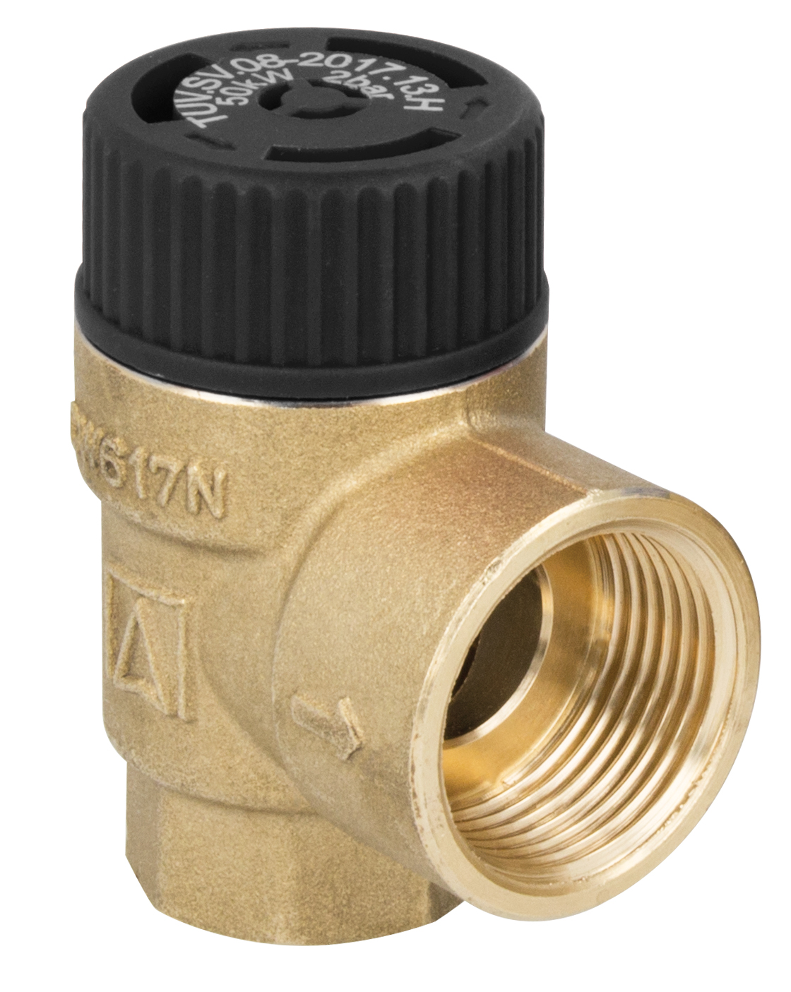 Предохранительный клапан MSS 330 1/2": 6 бар, 50 кВт, BP 1/2" x BP 3/4"