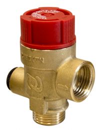 Предохранительный клапан MSGM 512 1/2": 2,5 бар, 50 кВт, НР 1/2" x BP 1/2"