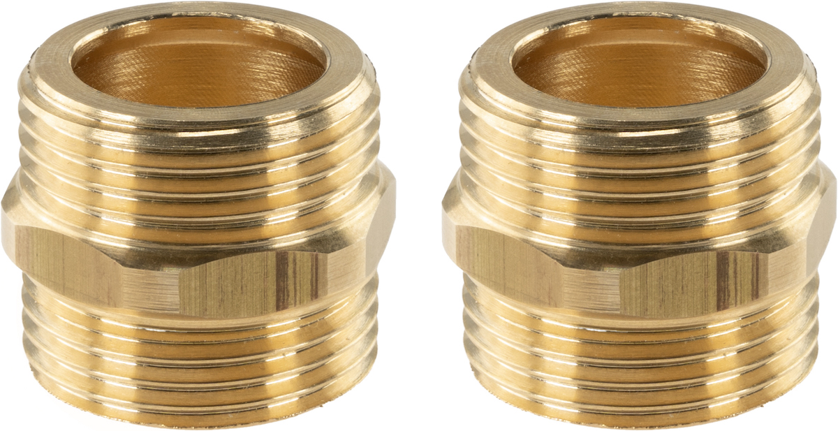 Комплект из двух латунных ниппелей с плоскими прокладками для подсоединения смесительных узлов BTU/BRU к коллекторам ProCalida VA 1C